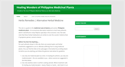 Desktop Screenshot of filipinoherbshealingwonders.filipinovegetarianrecipe.com